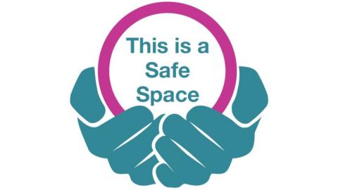 This is a safe space logo