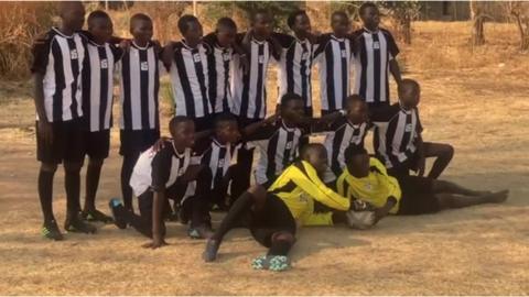 Mfuwe Mags in their NUFC strip
