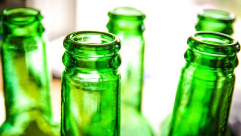 glass bottles