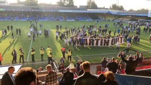 Southend fans protest