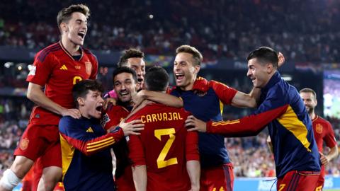 Spain celebrate