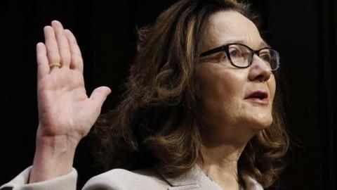 Gina Haspel at her Senate Intelligence Committee confirmation hearing on Capitol Hill in Washington, May 9, 2018