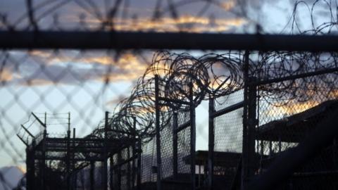 Dawn arrives at the now closed Camp X-Ray, which was used as the first detention facility for al-Qaida and Taliban militants who were captured after the September 11 attacks at Guantanamo Bay Naval Base, Cuba.