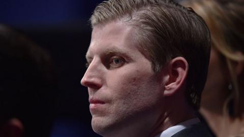 Eric Trump, son of Donald Trump is seen in the audience during the second presidential debate at Washington University in St. Louis, Missouri on 9 October, 2016
