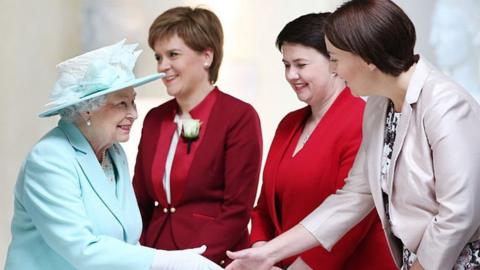 Nicola Sturgeon, Ruth Davidson and Kezia Dugdale meet the Queen