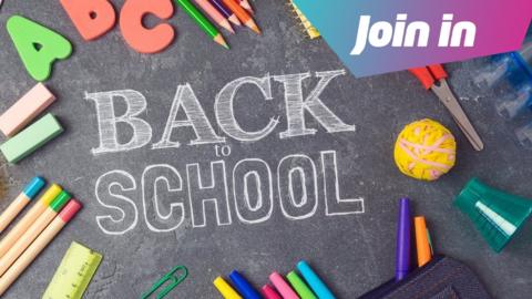 back to school on a chalkboard
