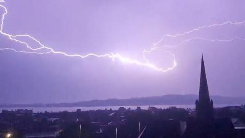 Lightning over Dundee