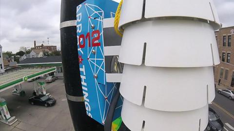 An Array of Things node on a pole