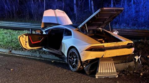 Crashed Lamborghini