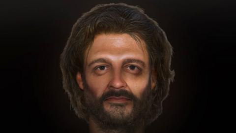 Reconstructed face of Roman crucifixion victim