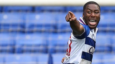 Yakou Meite celebrates scoring for Reading against Rotherham