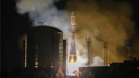 Soyuz rocket launch on Thursday.
