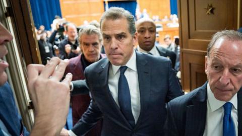 Hunter Biden leaving hearing