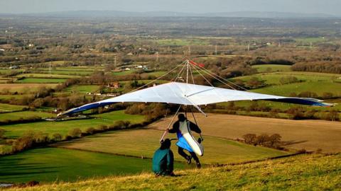 Hang glider in Sussex