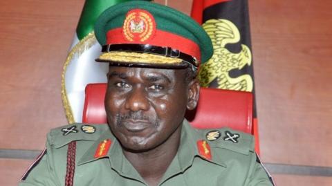 Nigeria's army chief Lt Gen Tukur Buratai, 16 July 2015