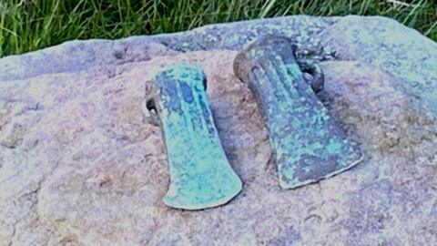 Bronze Age axe heads at Beeston Castle