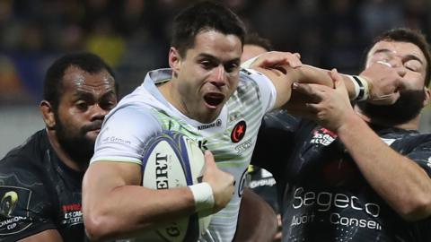 Sean Maitland in action for Saracens against Clermont