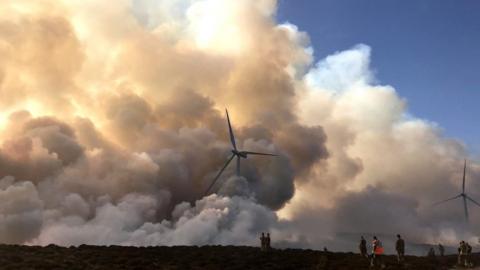 Moray fire scene