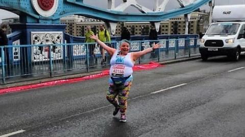 Kerrie Aldridge running the London Marathon
