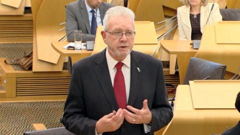 Scottish Brexit minister Mike Russell says the Scottish government has "fundamental" problems with the UK's EU Withdrawal Bill.