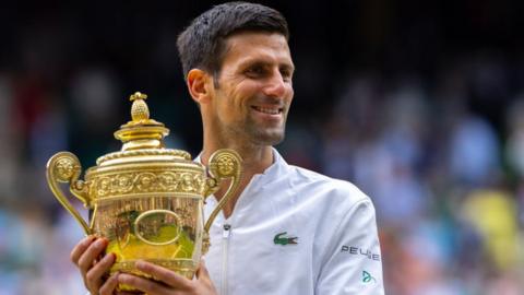 Djokovic wins Wimbledon trophy