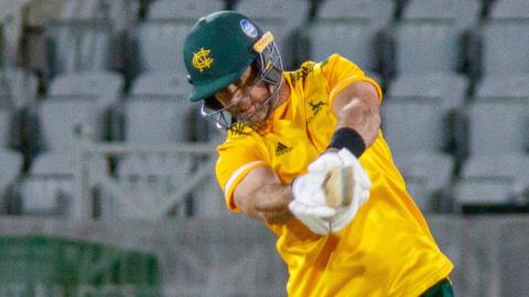 Dan Christian hit the winning run for Notts against Leicestershire