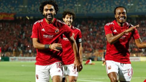 Al Ahly players celebrate