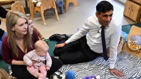 Rishi Sunak at play group