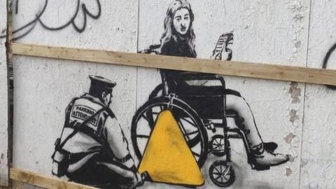 Wheelchair graffiti