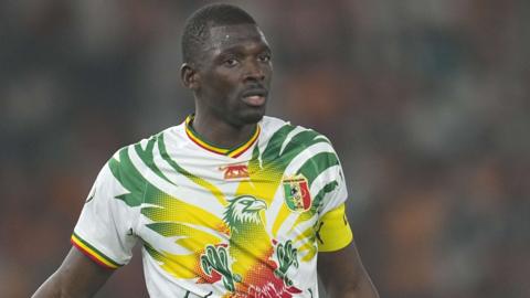 Hamari Traore in action for Mali at the 2023 Africa Cup of Nations