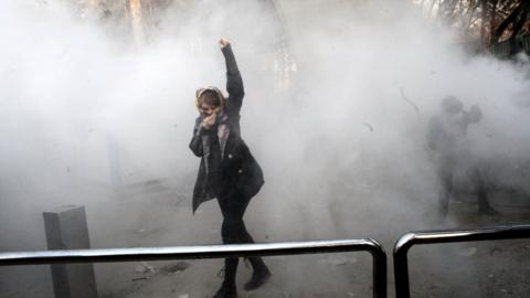 Protestor in Iran