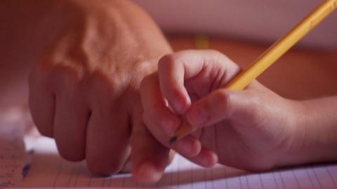 Child writing