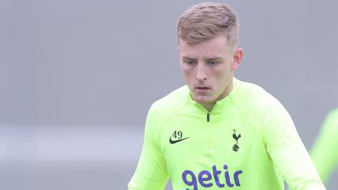 Harvey White traps a ball in training