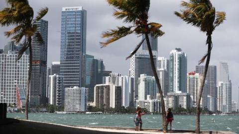 View of the skyline in Miami, where Mr Estrada was arrested