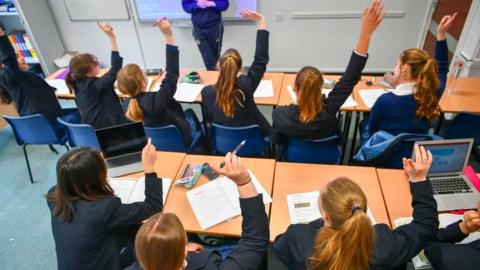 A photo of a classroom