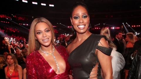 Beyonce and Laverne Cox