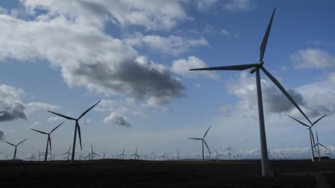 A view of turbines