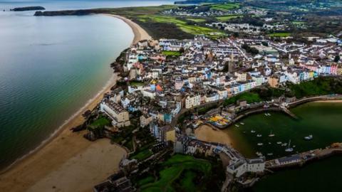 Aerial view of Tenby