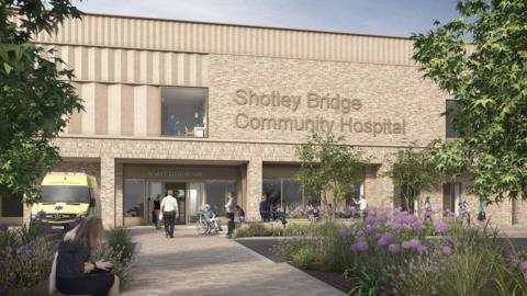 Artist impression of the new hospital