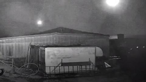 CCTV footage of the meteoroid