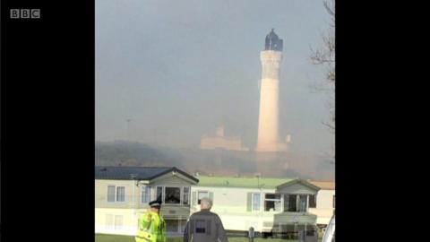 Fire near Lossiemouth's Covesea lighthouse