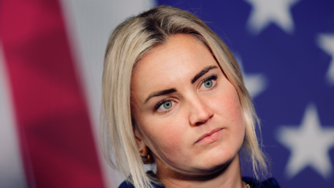 United States captain Lindsey Horan at a news conference in Auckland at the Women's World Cup