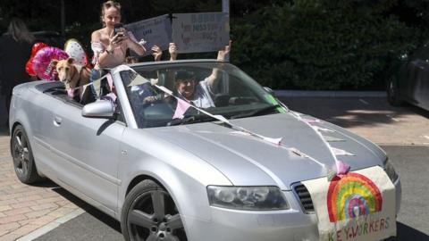 Car visiting care home