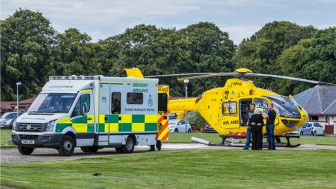 air ambulance at scene