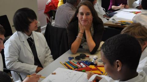 Pupils in classroom