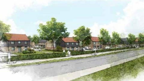 Artist's Impression Of First 110 Homes On Crewkerne Key Site.