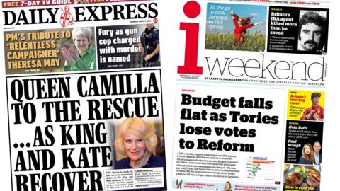 Daily Express and i front pages