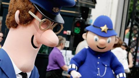 Children's cartoon characters Postman Pat and Mr Plod