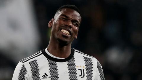 Juventus midfielder Paul Pogba in action for the Serie A side