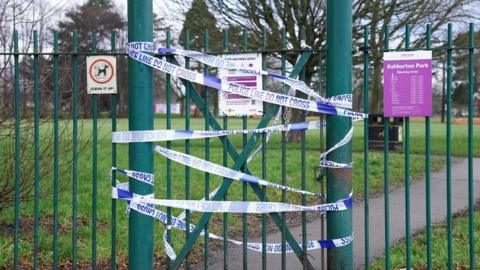 Police incident tape at Ashburton Park